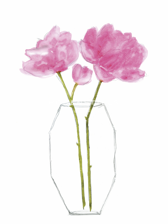Hexagonal Vase Floral - Belle Poesia