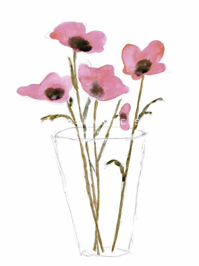Tapered Vase Floral - Belle Poesia
