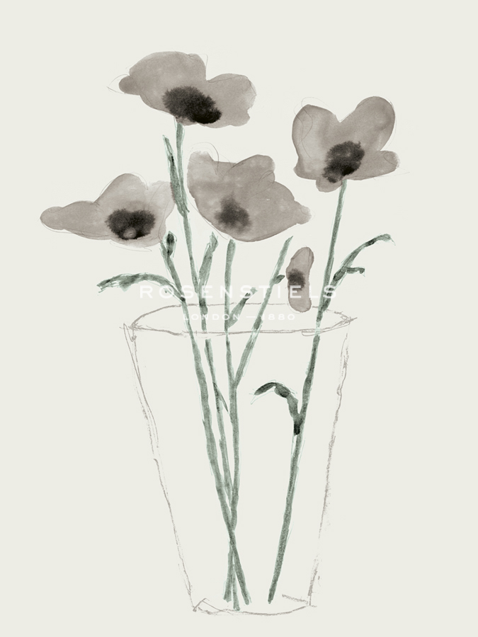 Tapered Vase Floral - Neutral - Belle Poesia