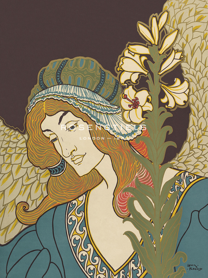 Woman with Lilies - Louis Rhead