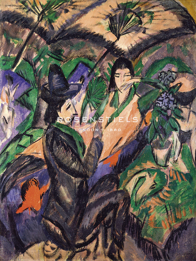 Couple under Japanese Umbrella - Ernst Ludwig Kirchner