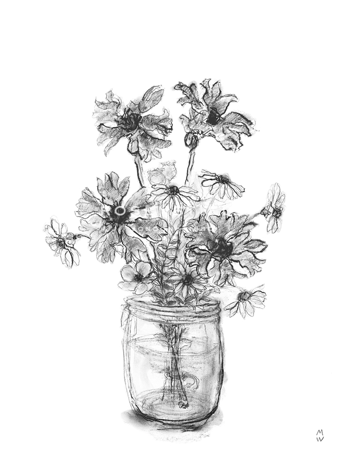 Sketched Floral - Thrive - Manny Woodard