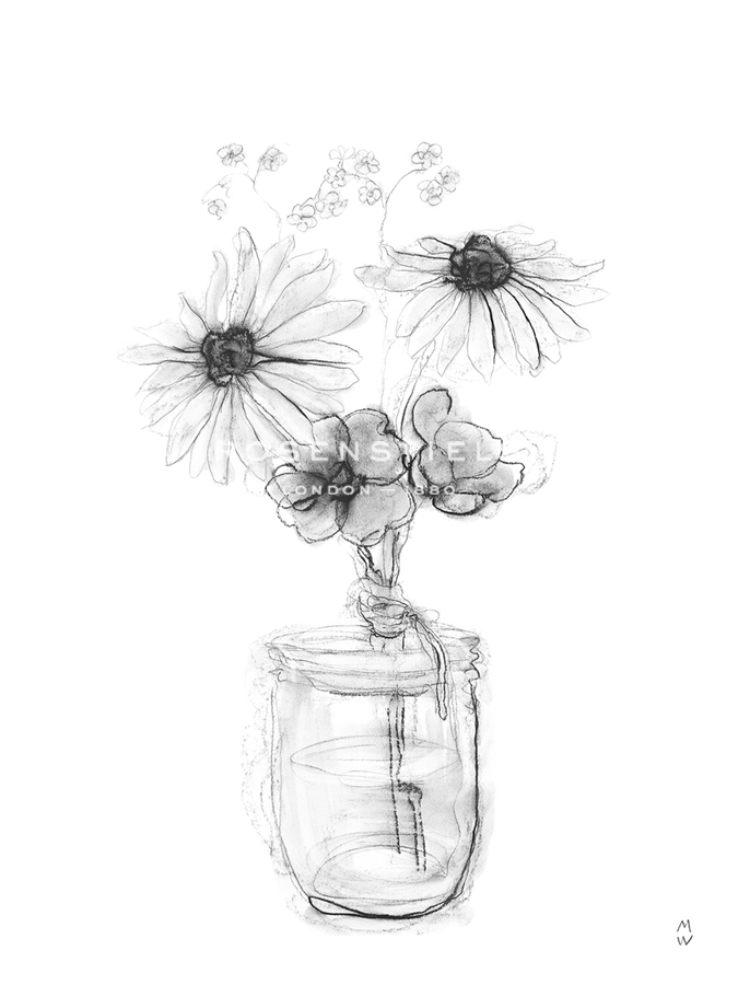 Sketched Floral - Cheer - Manny Woodard