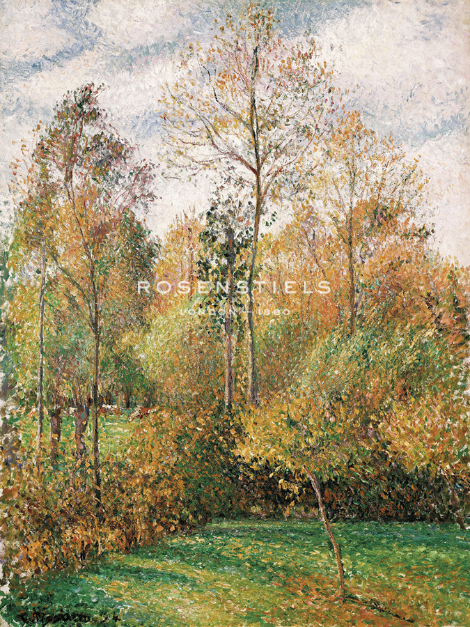 Autumn, Poplars, Eragny - Camille Pissarro