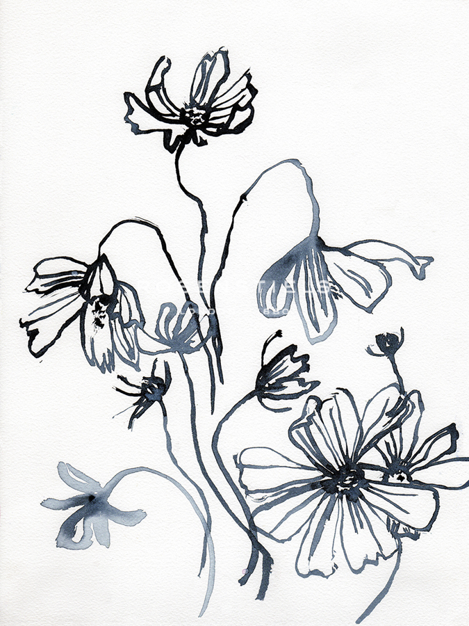 Simple Blue Florals - Paula Mills