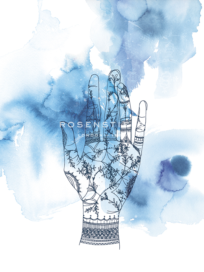 Blue Wash Hand - Paula Mills
