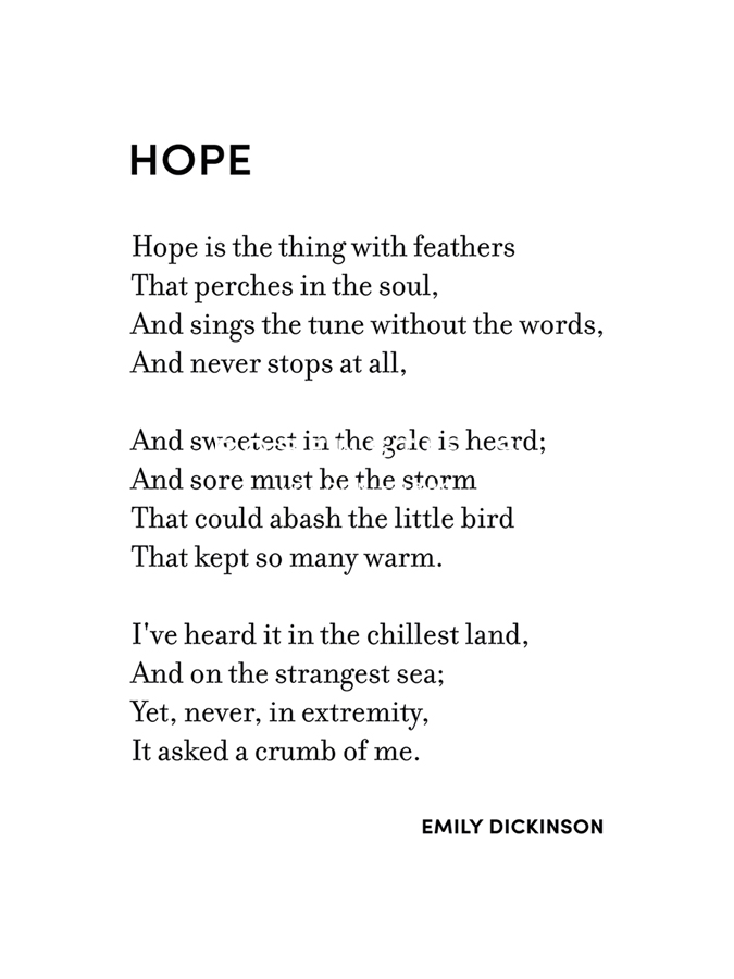 Hope - Emily  Dickinson