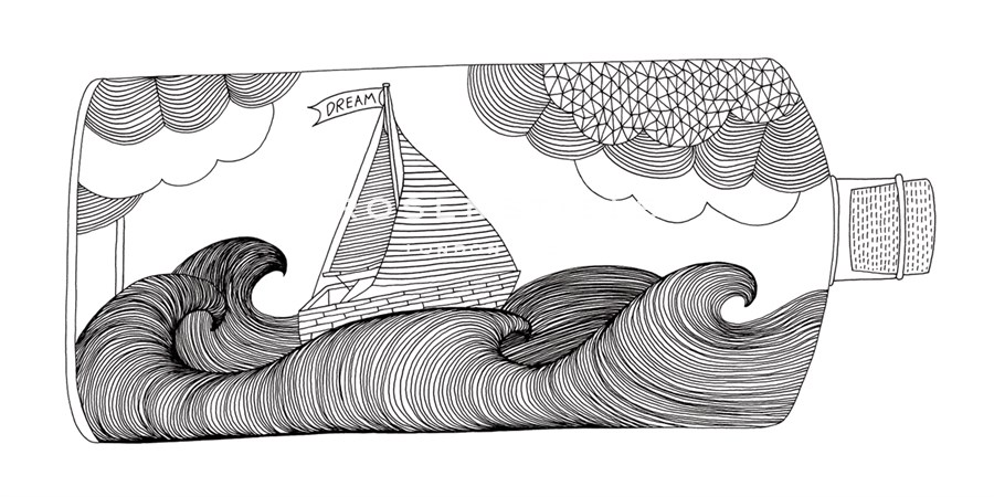 Dream Ship in a Bottle - Virginia Kraljevic