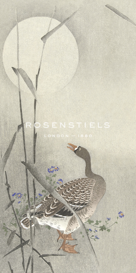 Goose at Full Moon - Gander - Ohara Koson