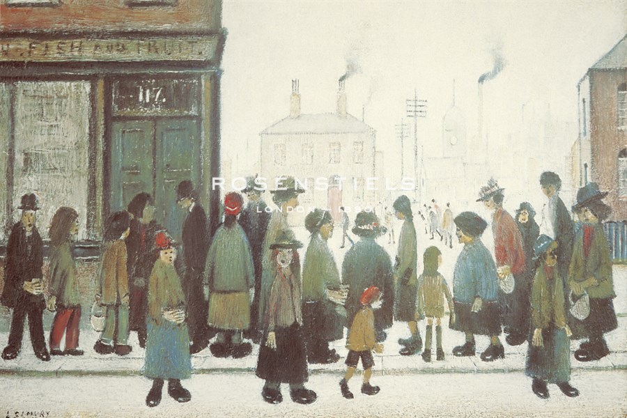 Waiting For The Shops To Open - L.S. Lowry