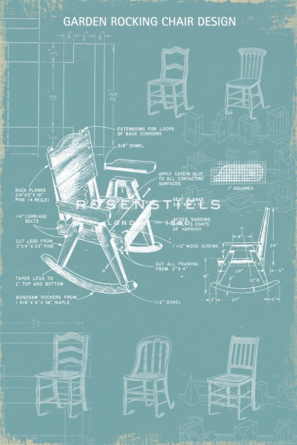 Rocking Chair Blueprint - The Vintage Collection