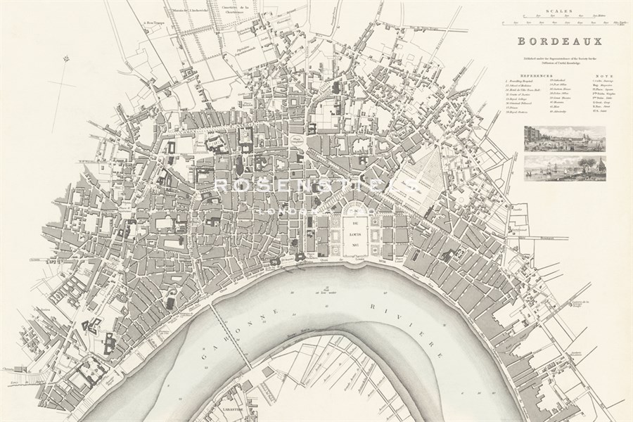 Bordeaux Vintage Map - The Vintage Collection