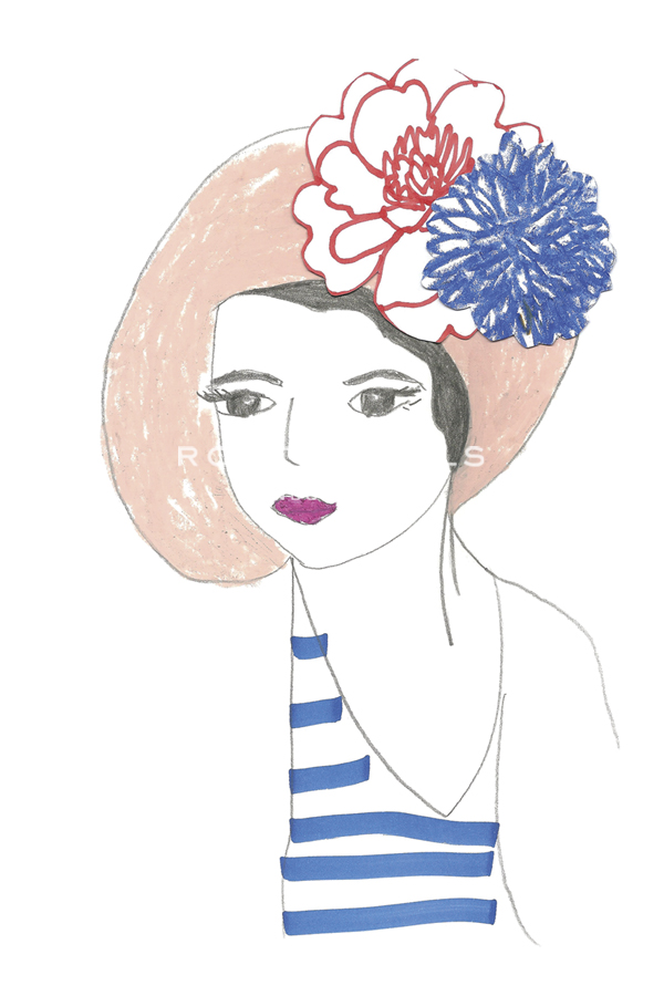 Karina in Blue Stripes - Katrien Soeffers