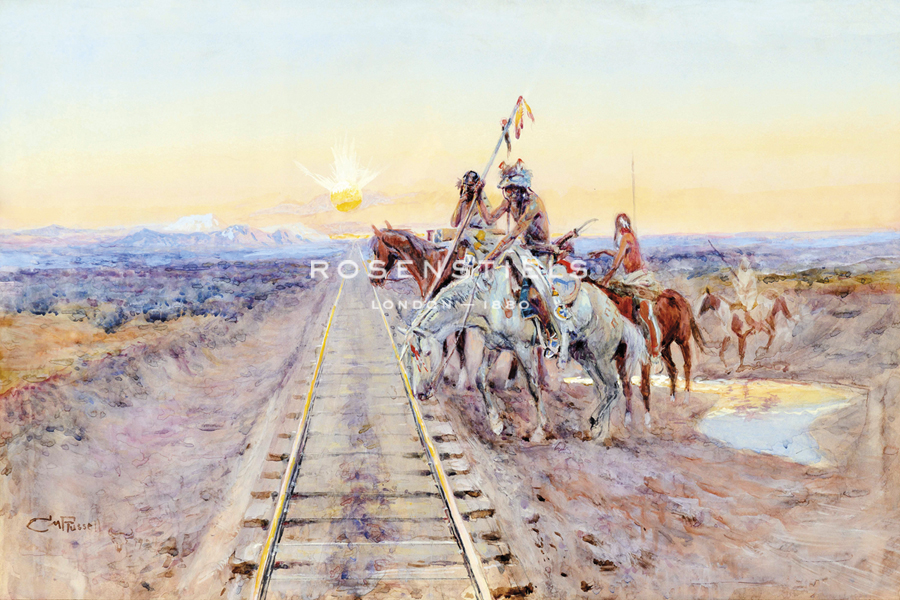 Trail of the Iron Horse - Charles Marion Russell