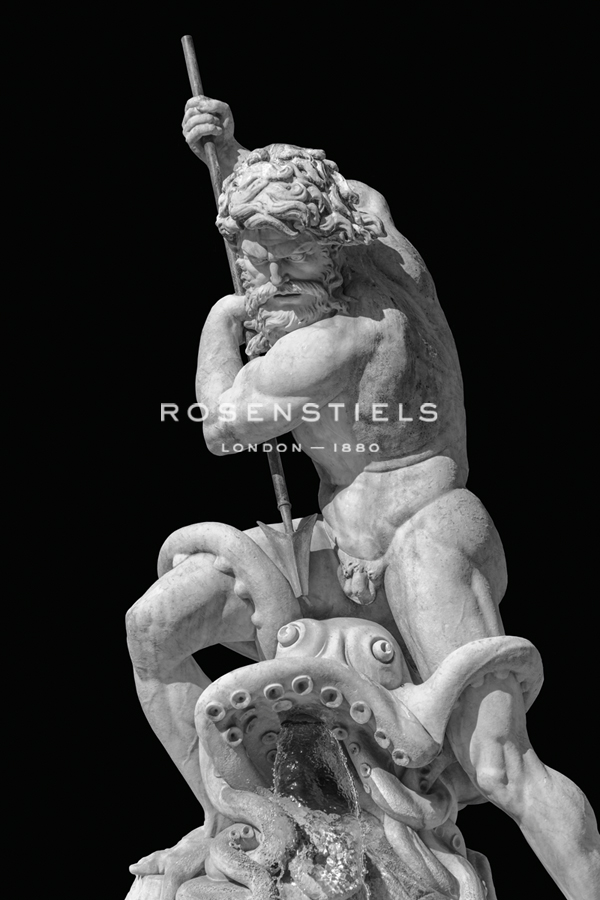 Neptune Impales Octopus - Noir - Alan Copson
