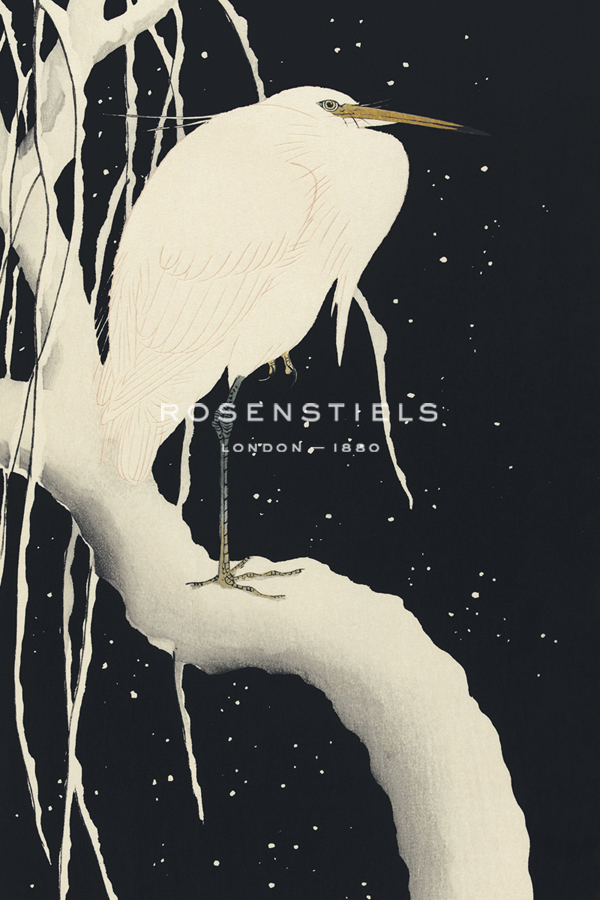 Heron in Snow - Ohara Koson
