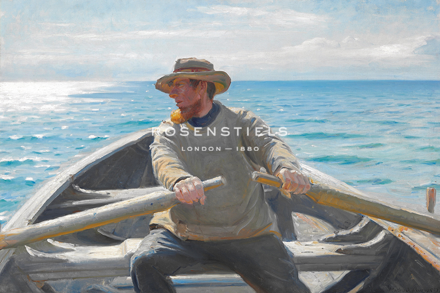 A Fisherman Rowing - Michael Ancher