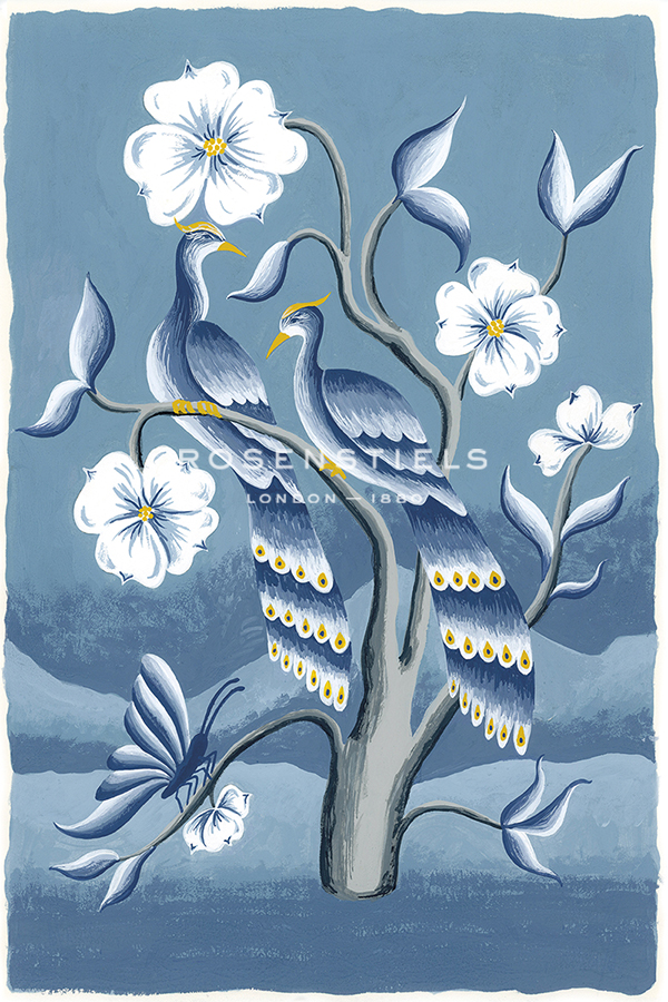 Chinoiserie Woodland - Peacocks - Erika Greenfield