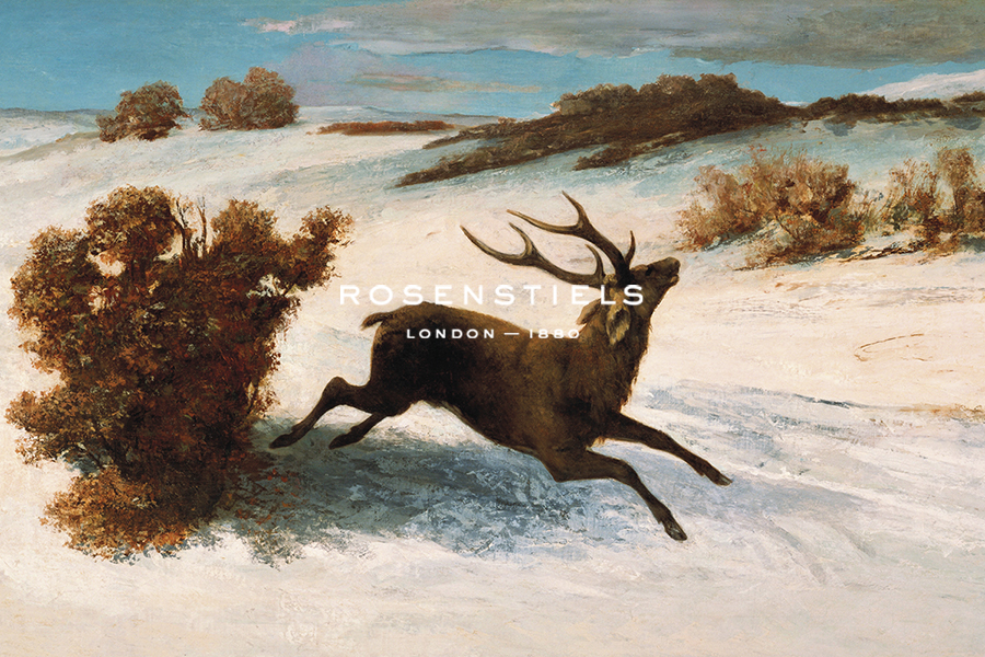 Deer, Running in the Snow - Gustave Courbet