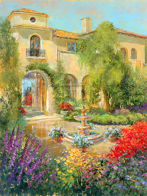 Spanish Courtyard II - Longo