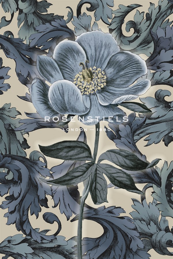 Indigo Deco Flower II - Emma Hill
